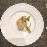 ジュンジーノ - 花ズッキーニ オマール海老(料理名 聞き取れず)