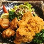 ごはんや 竹膳 - W チキン定食