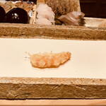 日本橋 蕎ノ字 - 車海老の天ぷら。