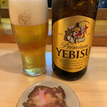 麺庵ちとせ - 〇エビス中瓶＠600円