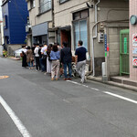 麺庵ちとせ - 行列。皆さんマナーを守って待ちましょう！