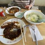 ラーメン とんかつ 忠 - 2020年5月。野菜スープデカい。