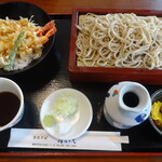 手打ちそば 青々庵 - 天丼もりそばセット