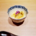 肉屋 田中 - 紫うに　茶碗蒸し