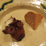 鮨 十兵衛 - タコの柔らか煮とあん肝