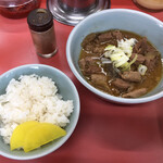 ラーメンショップ - 「モツ煮セット」400円