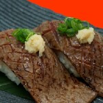 Matsusaka Yakiniku Kazokutei - 松阪牛　漬け炙りにぎり