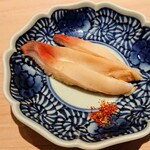 匠 進吾 - 追加）おつまみに北寄貝の炙り、七味