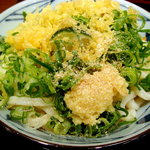 丸亀製麺 - おろし醤油うどん、今回はただのトッピング材料、葱、生姜、天かす、ゴマ、乗せられるだけ乗せましたぜ～