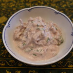 柚木元 - 塩いかと田舎こんにゃく白酢和え