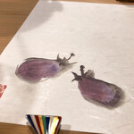 うを徳 - 本日のテーブルマットはお茄子