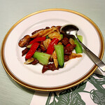 北京料理桂蘭 - まこもたけの牛肉炒めになります(o^^o)