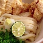 釜あげうどん　たすく - とり天生醤油