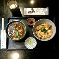 日本橋 やぶ久 - カレー南蛮（小）と親子丼（小）