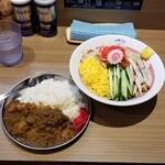 中華そば 六感堂‏ - ミニカレー＋冷やし中華