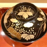 銀座 しのはら - 鱧と賀茂茄子 青柚子 柚子の花のお椀