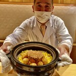 銀座 しのはら - 毛蟹ととうもろこしの土鍋ご飯