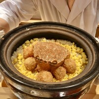 銀座 しのはら - 毛蟹ととうもろこしの土鍋ご飯