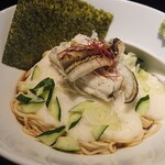 鶏そば・ラーメン Tonari - 穴子の白焼きととろろの冷やしあえそば 1,300円