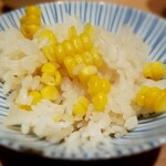 肉屋 田中 - トウモロコシご飯