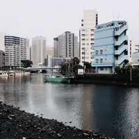 屋形船 品川 船清 - 左岸:船清、正面:天王洲