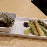 波へい - サザエのつぼ焼きと夏野菜の天ぷら