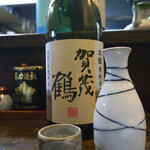 大納言本家 - ぬる燗（加茂鶴　本醸爽快辛口）