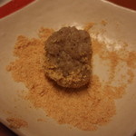 Kyou Tei Daikokuya - そばがきに、きな粉を付けて、デザートにできます。