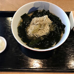なにわ翁 - 白とろろ昆布そば(冷やかけ)