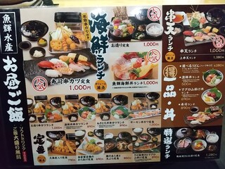 h Uoteru Suisan - 魚輝水産 お昼ごはんメニュー (R2.6月現在)