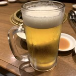 焼肉 鶯谷園 - 生ビール