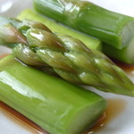 そば処福寿 - 茹で加減がいいアスパラ