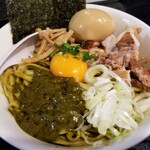 塩そば専門店 桑ばら - アワビの肝と卵黄の冷製和えそば