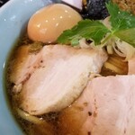 塩そば専門店 桑ばら - アワビの肝出汁中華そば 〜ヒモバター添え〜