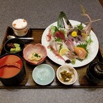 Sashimi gozen with sashimi