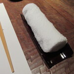 山荘無量塔 - 合計3本用意された温かなおしぼり