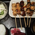 Masakiya - 20/5 炭火焼 やきとり定食:1012円（税込み）