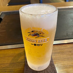 あらた - 生ビール(中) 580円。