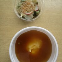 龍吟 - サラダと鯛つみれ椀