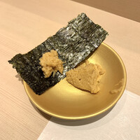 上野 榮 - あん肝ミソは海苔で巻いて