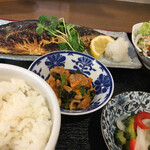 大阪産料理 空 - おっきいサバ塩焼定食