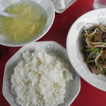 中華飯店　八宝園 - レバニラ炒め定食