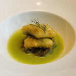 メゾン・バルサック - 穴子のフリット　茄子のピュレ