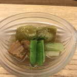 赤坂 菊乃井 - 昼懐石１２１００円。冷し鉢。炊き合わせの冷たいものです。私史上最高の茄子料理です（╹◡╹）（╹◡╹）。すぐに更新されるかもしれませんが（笑）