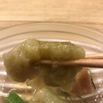 Akasaka Kikunoi - 昼懐石１２１００円。冷し鉢の賀茂茄子。トロトロの食感と茄子の甘さに、出汁の旨味が加わり、極上の一品です（╹◡╹）（╹◡╹）