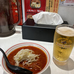 蒙古タンメン中本 - 北極3倍半ラーメン缶ビールセット