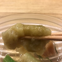 赤坂 菊乃井 - 昼懐石１２１００円。冷し鉢の賀茂茄子。トロトロの食感と茄子の甘さに、出汁の旨味が加わり、極上の一品です（╹◡╹）（╹◡╹）