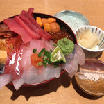 肴処 九十 - 海鮮丼ランチ(2000円→1200円)