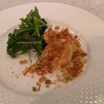 欣喜 - 大海老の衣揚げ　ナッツパウダーがけ