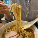 homerun shokudo - 2020年6月。味噌ラーメンは太麺。